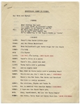 Moe Howard's 2pp. Script for the Skit ''Everything Comes in Threes'' -- Circa 1950 With Shemp -- Near Fine Condition